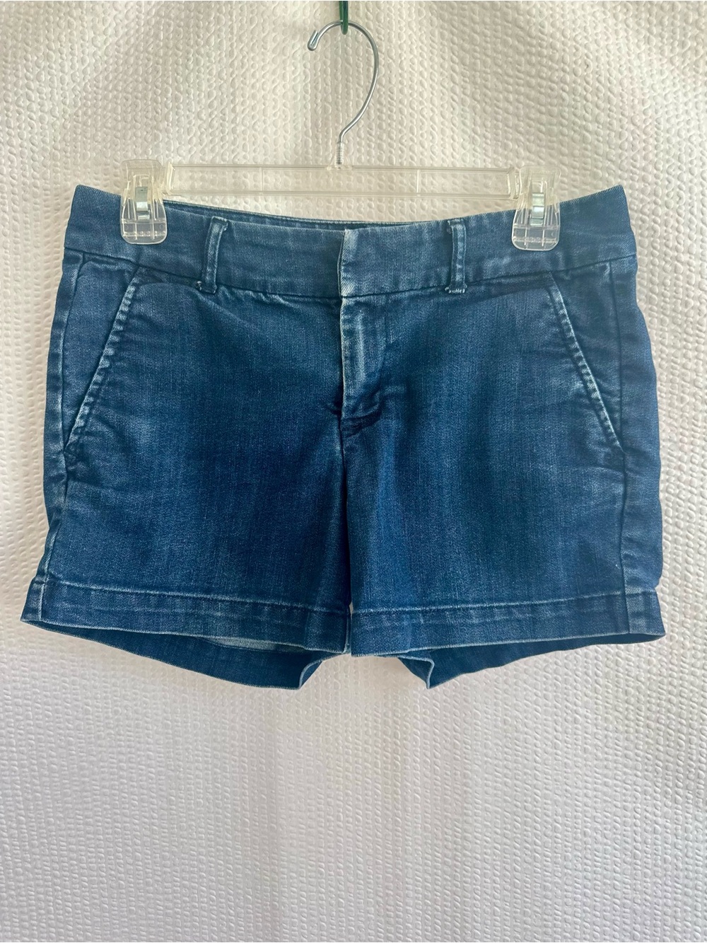 BANANA REPUBLIC Stretch Denim Shorts Size 2 Blue Dark Wash Chino Trouser Women’s